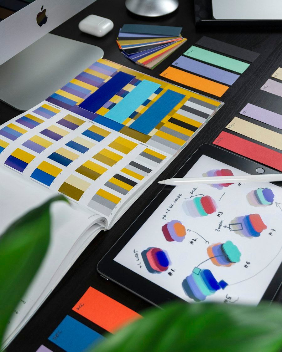 Colour swatch book for brand and graphic design
